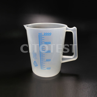 Beaker with Printed Graduation and Handle, PP Material