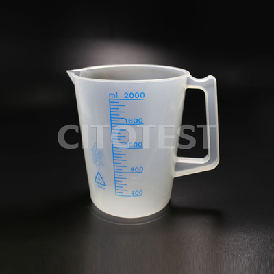 Beaker with Printed Graduation and Handle, PP Material